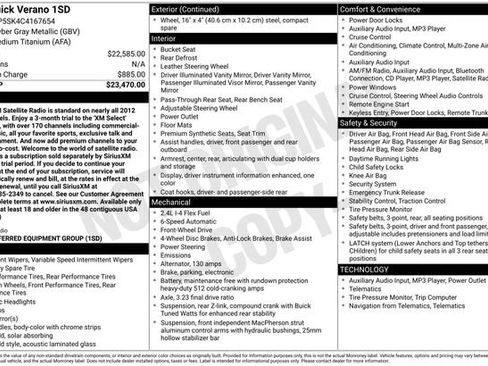 Used 2012 Buick Verano Base image 5