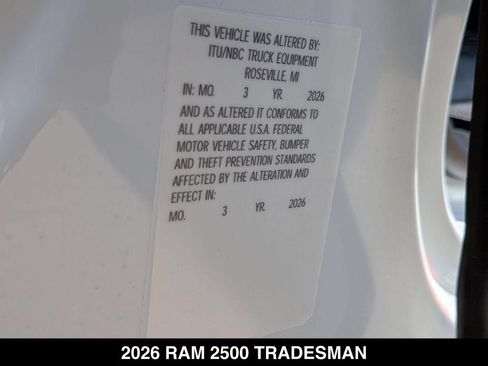 New 2026 RAM 2500 Tradesman AWD/4WD image 22