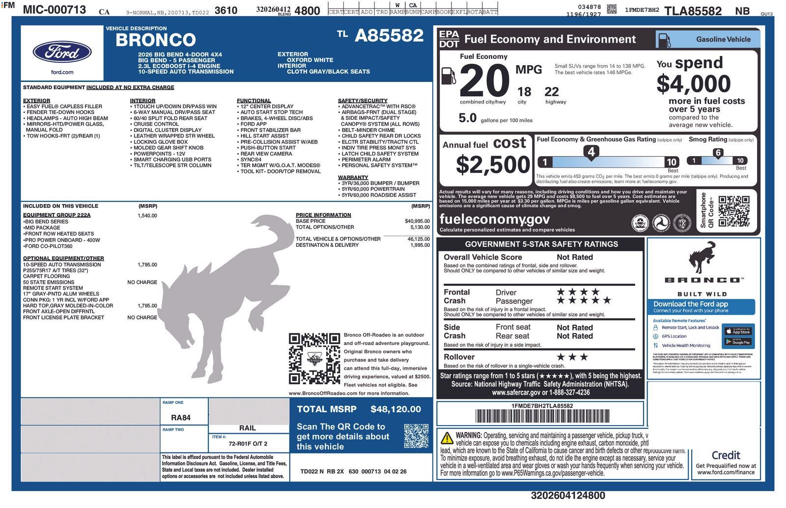 Used 2026 Ford Bronco Big Bend AWD/4WD image 4