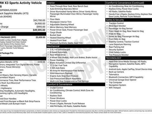 Used 2022 BMW X3 sDrive30i w/ Premium Package RWD image 2