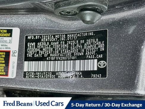 Used 2017 Toyota Camry LE FWD image 33