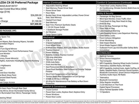 Used 2020 MAZDA CX-30 FWD w/ Preferred Package image 8