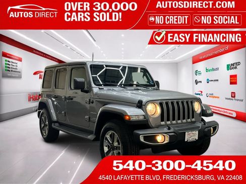 Used 2020 Jeep Wrangler Unlimited Sahara w/ Uconnect 4C Nav & Sound Group AWD/4WD image 1