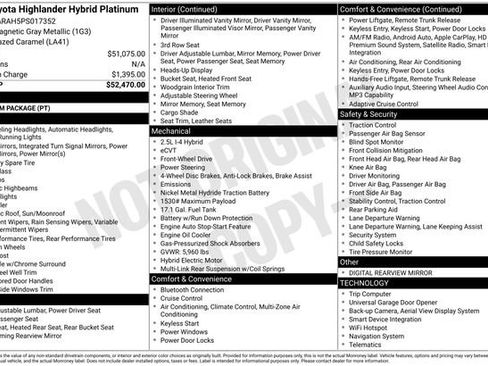 Used 2023 Toyota Highlander Platinum FWD image 29