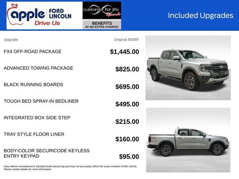 Certified 2024 Ford Ranger Lariat w/ FX4 Off-Road Package AWD/4WD image 4