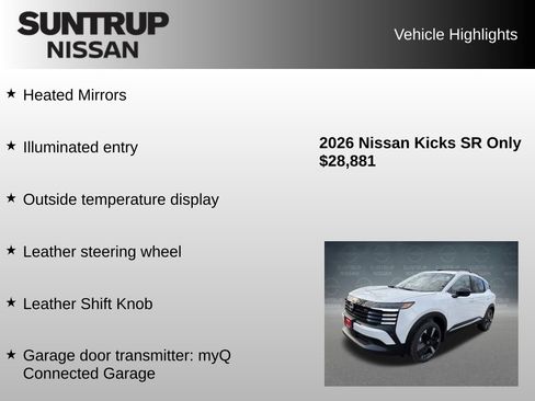 Used 2026 Nissan Kicks SR w/ Cold Weather Package AWD/4WD image 39
