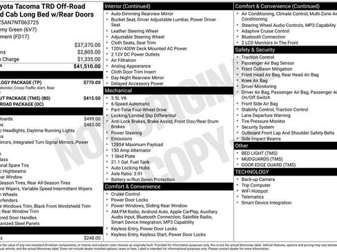 Used 2022 Toyota Tacoma TRD Off-Road w/ Technology Package image 2