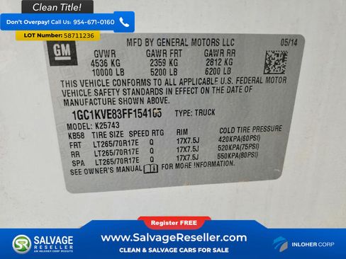 Used 2015 Chevrolet Silverado 2500 LT AWD/4WD image 16
