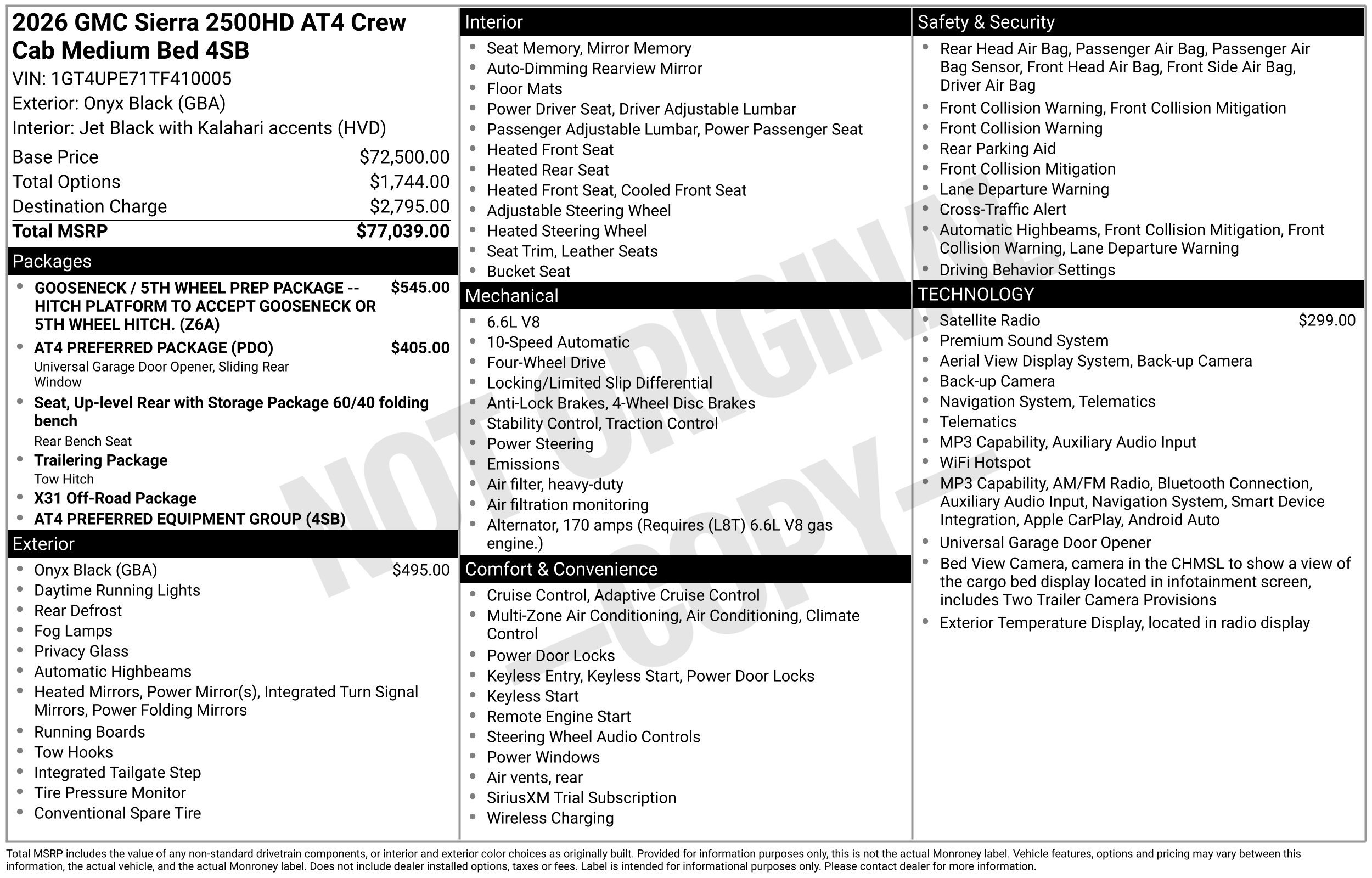 New 2026 GMC Sierra 2500 AT4 AWD/4WD image 3
