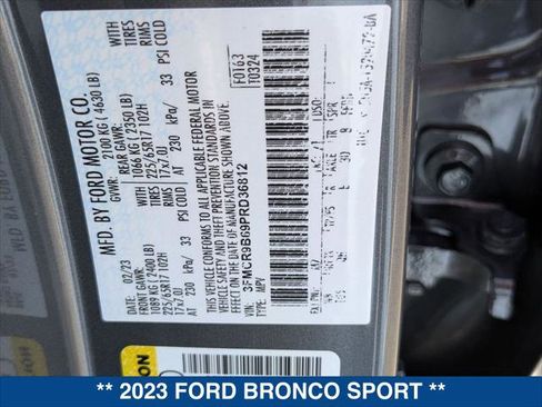 Certified 2023 Ford Bronco Sport Big Bend w/ Convenience Package image 23