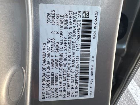 Certified 2026 Honda Civic Sport image 25
