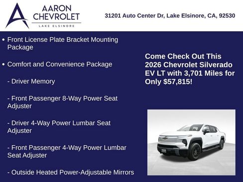 Used 2026 Chevrolet Silverado EV LT w/ Plus Package AWD/4WD image 10
