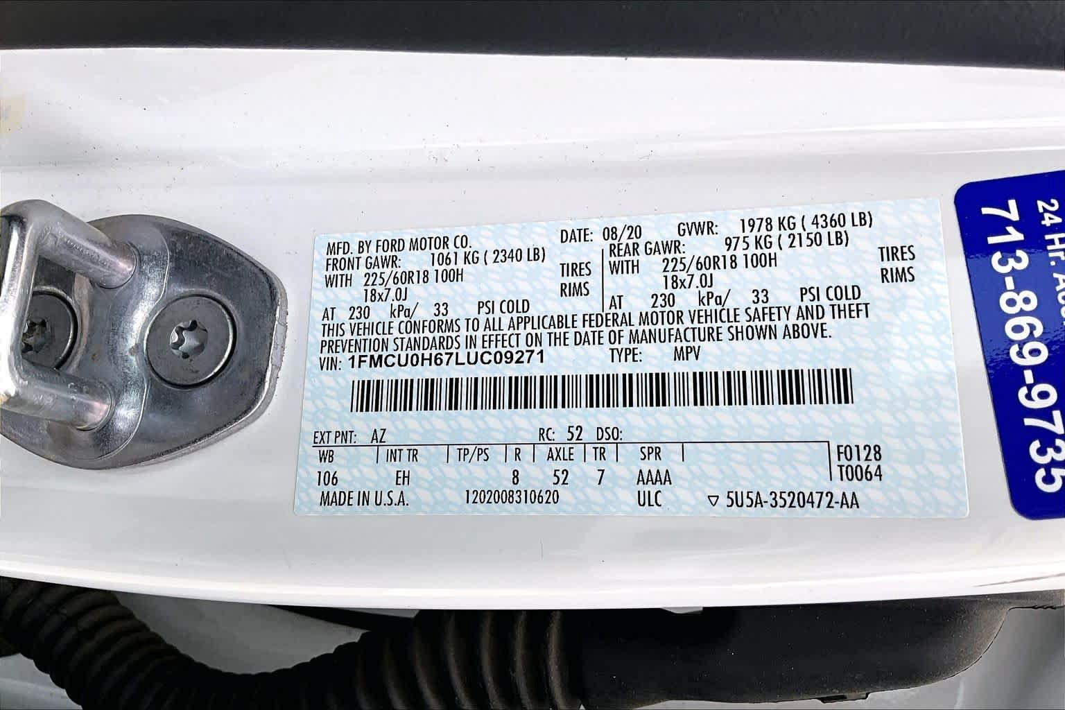 Used 2020 Ford Escape SEL FWD image 37