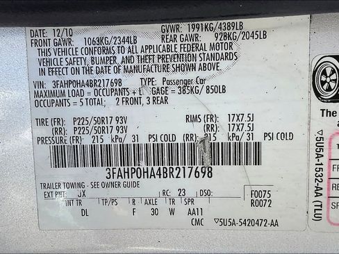 Used 2011 Ford Fusion SE w/ 201A Rapid Spec Order Code image 30