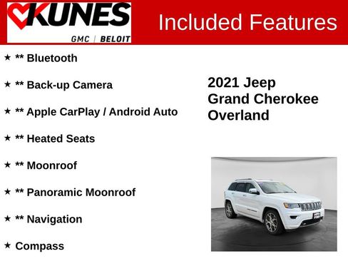 Used 2021 Jeep Grand Cherokee Overland w/ Protech Group AWD/4WD image 2