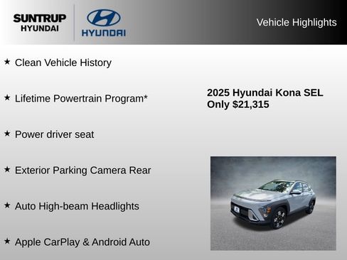 Used 2025 Hyundai Kona SEL FWD image 8