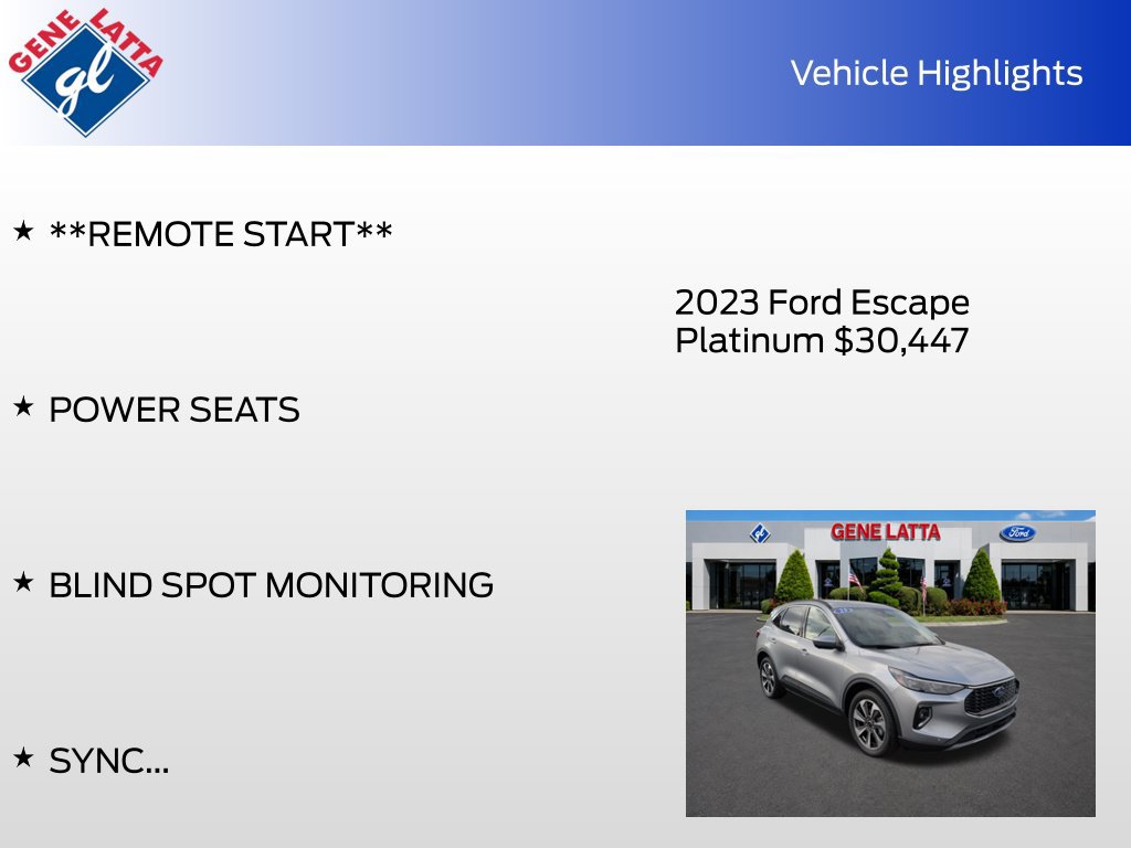 Certified 2023 Ford Escape Platinum AWD/4WD image 34