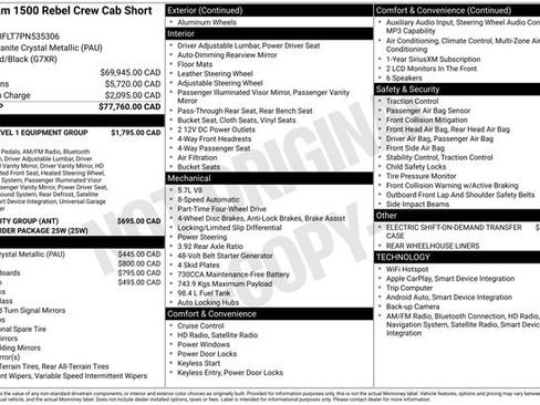 Used 2023 RAM 1500 Rebel w/ Rebel Level 1 Equipment Group AWD/4WD image 5