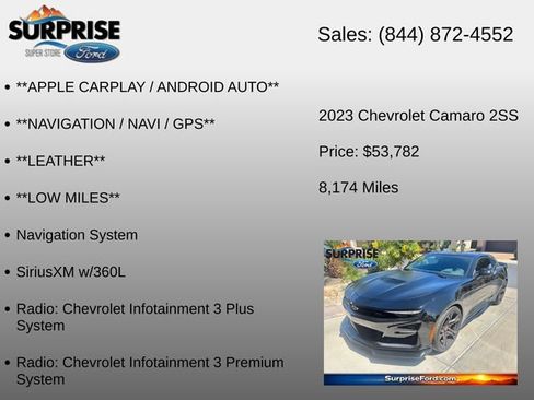 Used 2023 Chevrolet Camaro SS RWD image 18