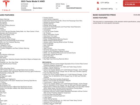 Used 2023 Tesla Model X image 2