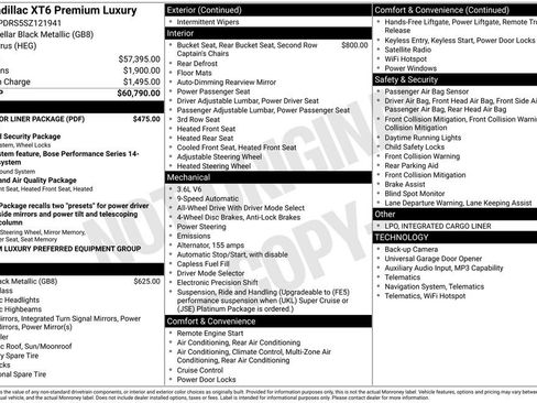 Certified 2025 Cadillac XT6 Premium Luxury w/ LPO, Floor Liner Package AWD/4WD image 37