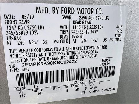 Used 2019 Ford Edge Titanium w/ Equipment Group 301A FWD image 33