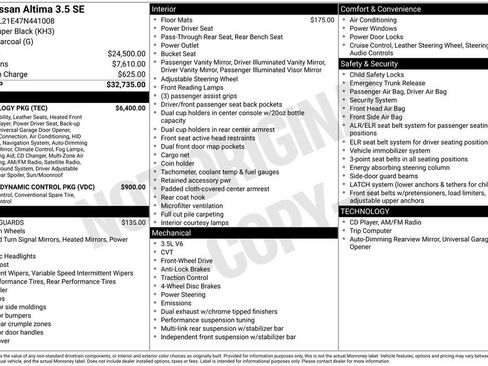 Used 2007 Nissan Altima 3.5 SE w/ Technology Pkg FWD image 6