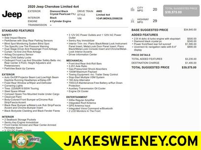 Used 2020 Jeep Cherokee Limited