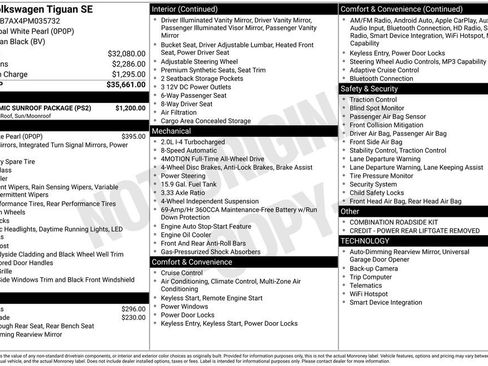 Used 2023 Volkswagen Tiguan SE w/ Panoramic Sunroof Package AWD/4WD image 17