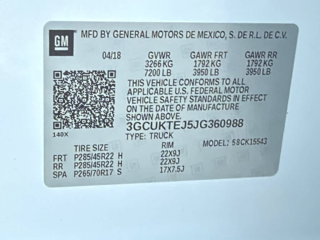Used 2018 Chevrolet Silverado 1500 High Country AWD/4WD image 36