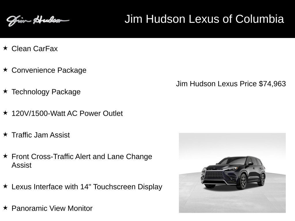 Used 2026 Lexus TX 500h AWD w/ Technology Package image 3