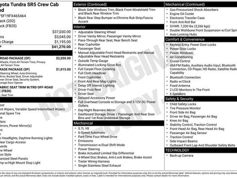 Used 2015 Toyota Tundra SR5 w/ TRD Off Road Package AWD/4WD image 7