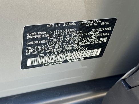 New 2026 Subaru Outback Touring XT AWD/4WD image 35