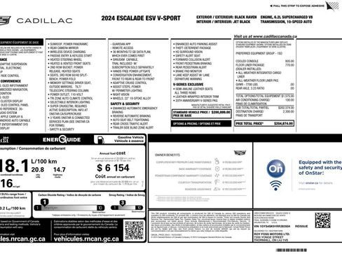 Used 2024 Cadillac Escalade ESV V w/ LPO, Floor Liner Package AWD/4WD image 2