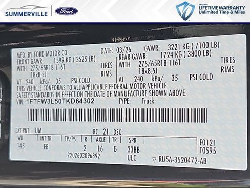 New 2026 Ford F150 XLT w/ Equipment Group 302A MID AWD/4WD image 36