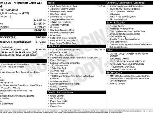 Used 2021 RAM 3500 Tradesman w/ Max Tow Package AWD/4WD image 2