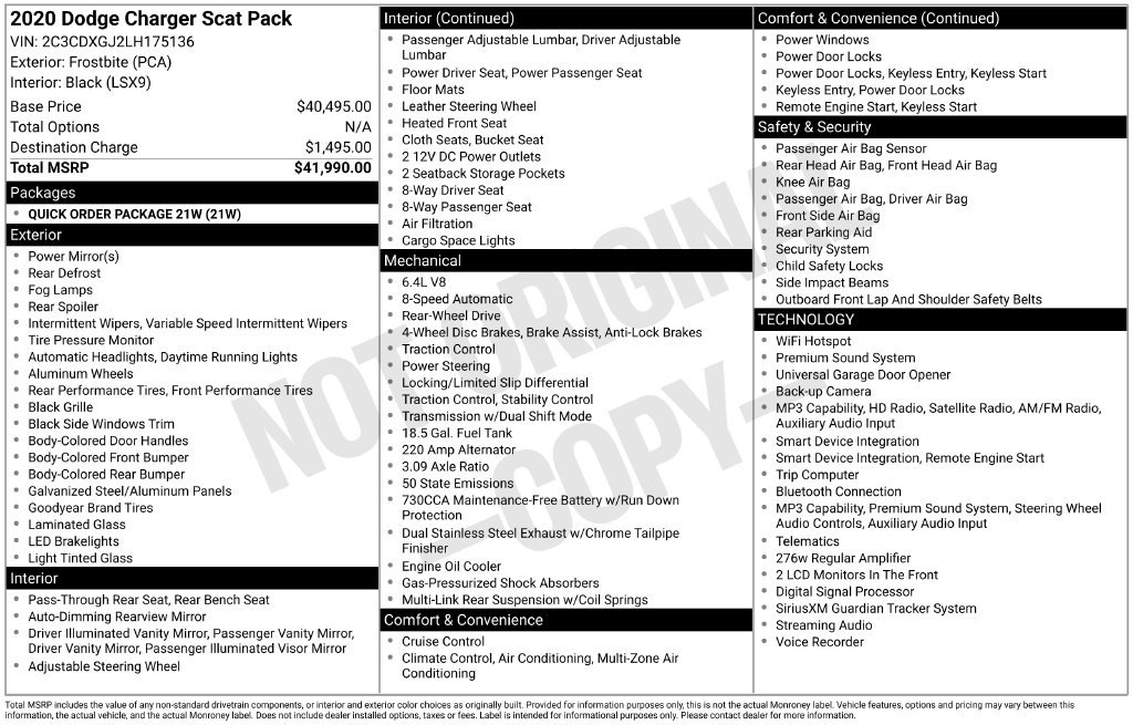 Used 2020 Dodge Charger Scat Pack RWD image 2
