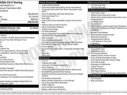 Used 2016 MAZDA CX-5 Touring w/ Bose/Moonroof Package image 15