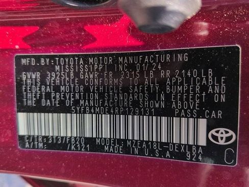 Certified 2024 Toyota Corolla LE FWD image 14