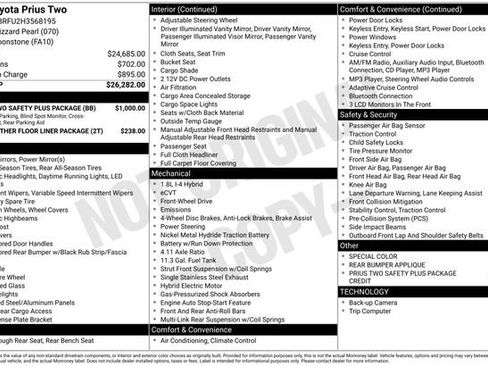 Used 2017 Toyota Prius Two w/ Prius Two Safety Plus Package image 28