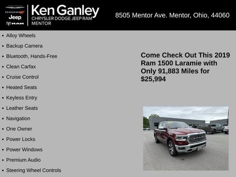 Used 2019 RAM 1500 Laramie AWD/4WD image 5