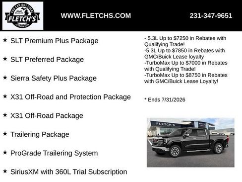 New 2026 GMC Sierra 1500 SLT w/ SLT Premium Plus Package AWD/4WD image 3