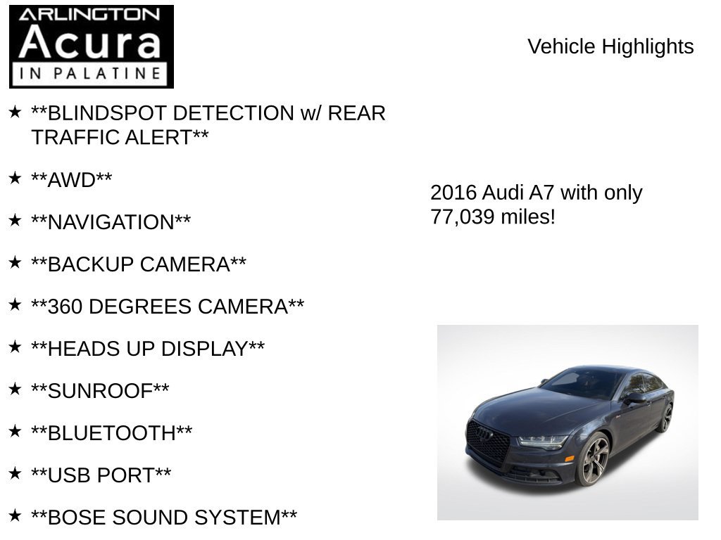 Used 2016 Audi A7 3.0T Prestige AWD/4WD image 7