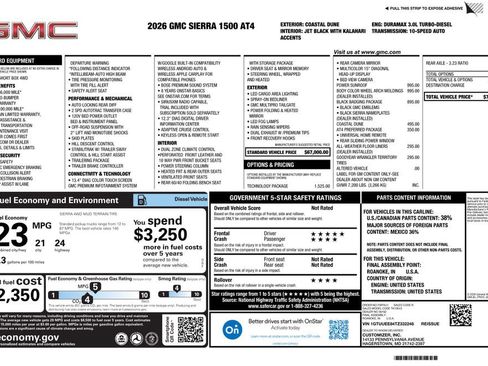 New 2026 GMC Sierra 1500 AT4 w/ Technology Package AWD/4WD image 4