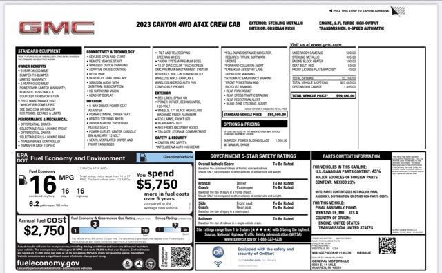 Used 2023 GMC Canyon AT4X AWD/4WD image 22