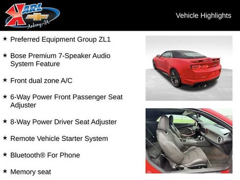 Used 2023 Chevrolet Camaro ZL1 RWD image 2