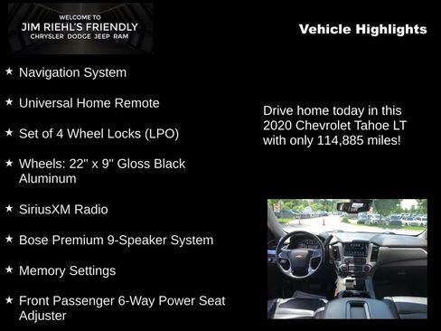 Used 2020 Chevrolet Tahoe LT w/ RST Edition AWD/4WD image 5