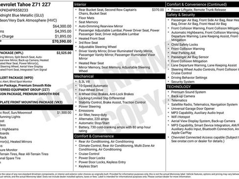 Used 2023 Chevrolet Tahoe Z71 w/ Luxury Package AWD/4WD image 11