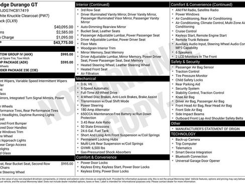 Used 2017 Dodge Durango GT w/ Trailer Tow Group IV image 11