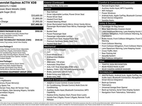 Used 2026 Chevrolet Equinox ACTIV w/ Convenience Package III FWD image 3